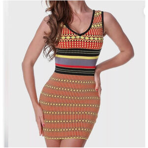 Z Spoke by Zac Posen Printed Bodycon Mini Dress MEDIUM‎